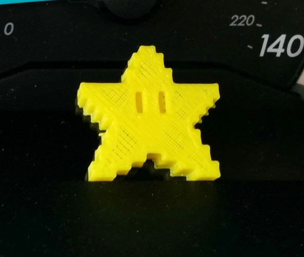 Pixel Star Pen Topper 3D Print 3213
