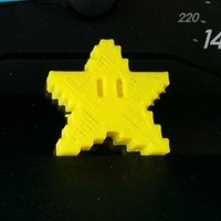 Small Pixel Star Pen Topper 3D Printing 3213