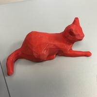 Small Low Poly Cat 3D Printing 33349