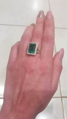 Emerald ring 3D Print 33548