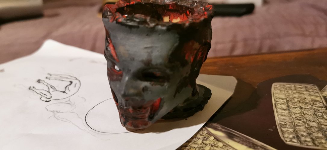 Zombie Head Candy Holder 3D Print 34128