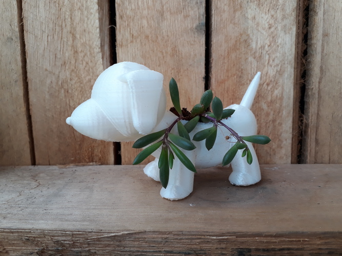 Plant vase the dog 3D Print 35806