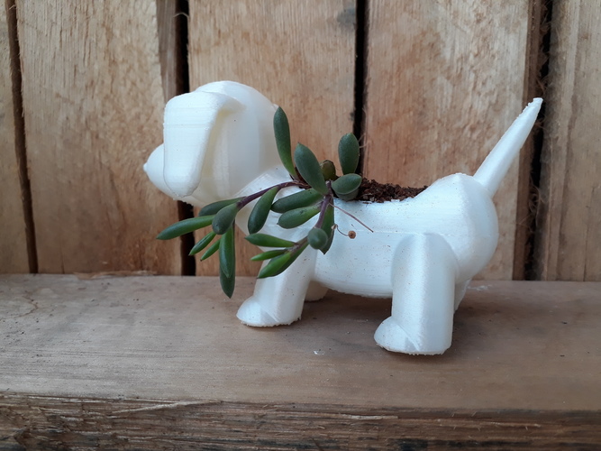 Plant vase the dog 3D Print 35807