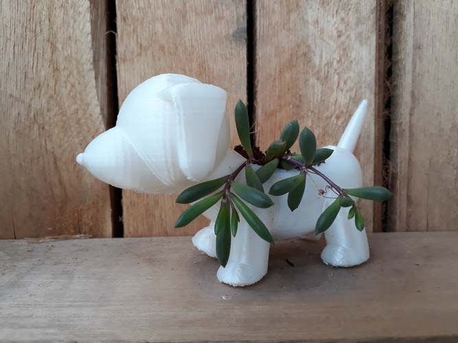 Plant vase the dog 3D Print 35808