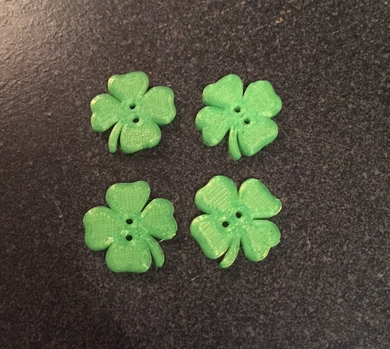 MakerTree 3D: Shamrock button 3D Print 3791