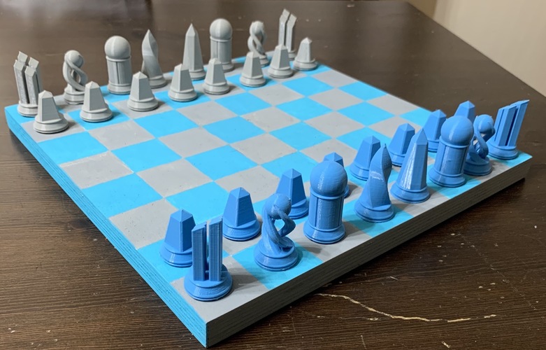 Crystal Chess Set - SLA 3D Printing 3D Print 38019