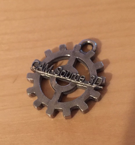 CAM-Source 3D gear keychain 3D Print 3803