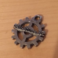 Small CAM-Source 3D gear keychain 3D Printing 3803