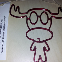 Small Unenthusiastic Moose Ornament 3D Printing 3929