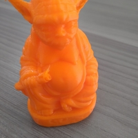 Small Improved Yoda Buddha w/ Lightsaber  3D Printing 41253