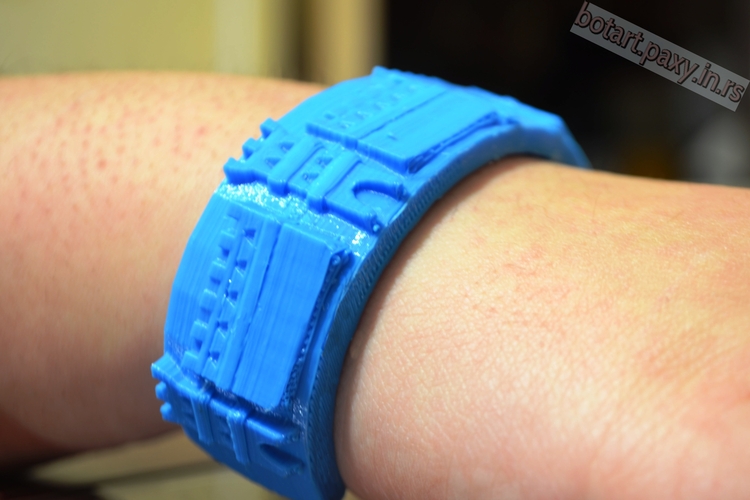 Castle Bracelet 3D Print 4204