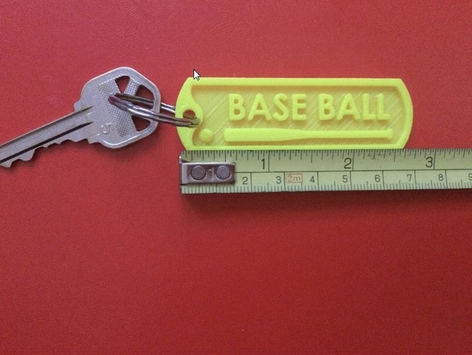 Base Ball Key Chain (or Luggage Tag)  3D Print 42159