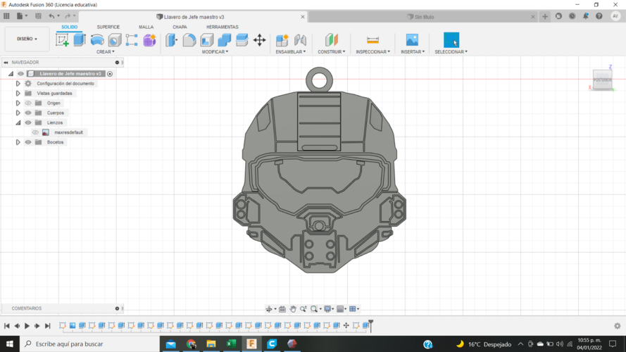 Keychain Master Chief  - Halo 5 3D Print 44389