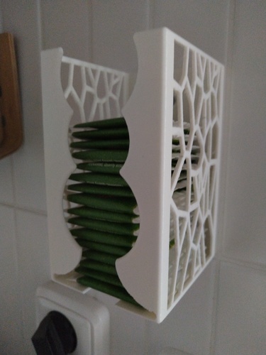 Teabag Dispenser Cupboard Voronoi Sytle 3D Print 44970