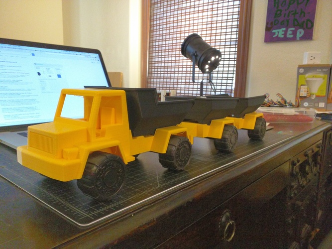 Toy Dump Truck Trailer 3D Print 4533