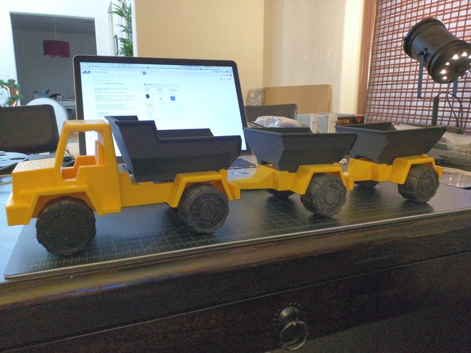Toy Dump Truck Trailer 3D Print 4534