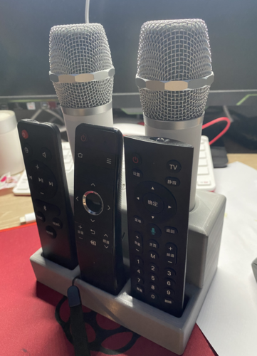 Remote and microphone stand 3D Print 45637