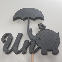 Small CAKE TOPPER 1º AÑITO ELEFANTE 3D Printing 45694