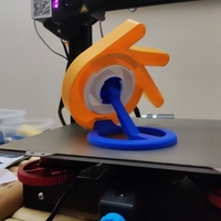 Small Blender Logo (3 Parts + Stand) 3D Printing 45990