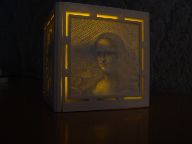 [PICtart] Lightcube with Lithophane Paintings 3D Print 4685