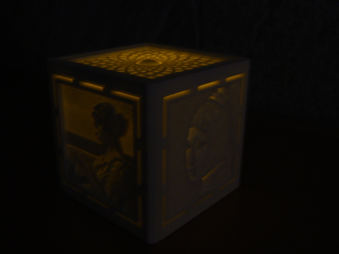 [PICtart] Lightcube with Lithophane Paintings 3D Print 4686