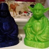 Small Improved Yoda Buddha w/ Lightsaber  3D Printing 4776