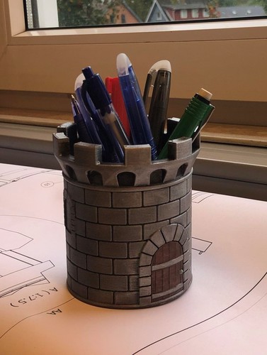 CASTLE PEN HOLDER 3D Print 48040