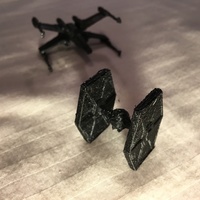 Small Low Poly Tie Fighter - Star Wars 3D Printing 4862