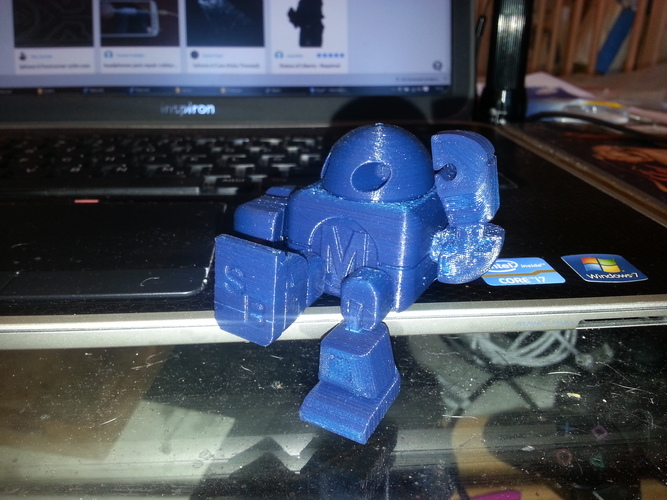 Mini Maker Faire Robot Action Figure 3D Print 4879