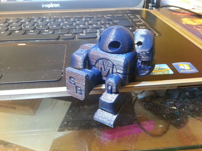 Mini Maker Faire Robot Action Figure 3D Print 4880