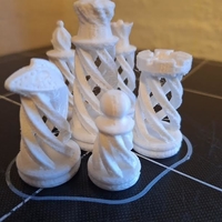 Small Spiral Chess Set (Large) 3D Printing 48869