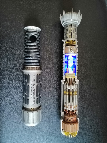 Custom Cutaway Saber Hilt 3D Print 49428