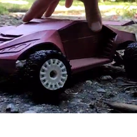 Small Futurist offroad car 3D Printing 49716