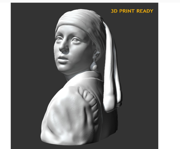 Girl with a Pearl Earring 3D print model 3D Print 49976