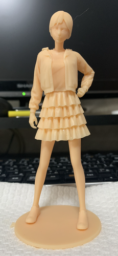 Karl the short hair girl in streetwear outfit 3D Print 50279