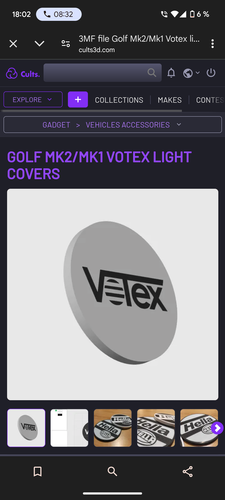 Golf mk2 BBS Light Cover 3D Print 50727