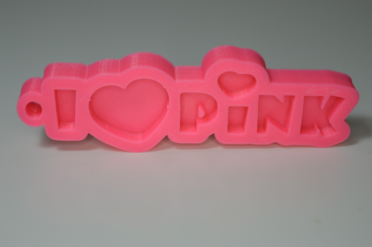 I Love Pink Keychain Hanger 3D Print 5658