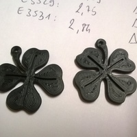 Small Lucky Clover keyring 3D Printing 5909