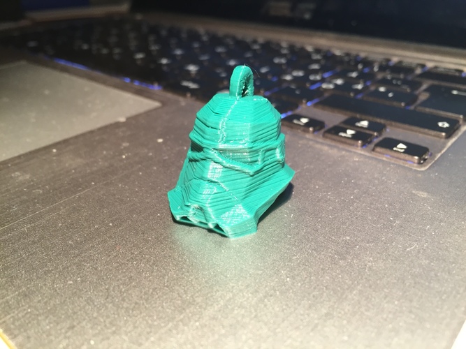 Stormtrooper Head Keychain 3D Print 6549