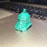 Small Stormtrooper Head Keychain 3D Printing 6549