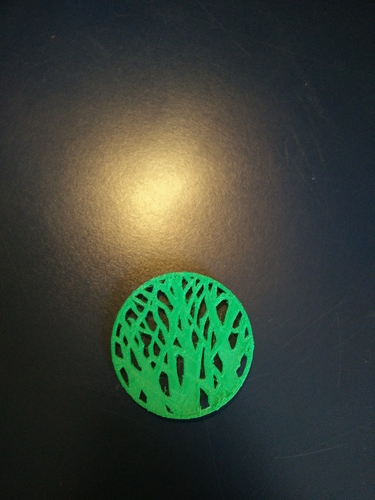 Tree silhouette coaster 3D Print 6627