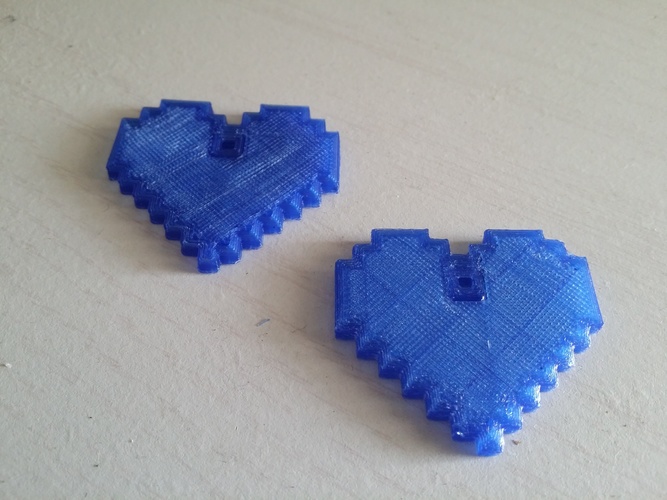8-bits heart 3D Print 6862