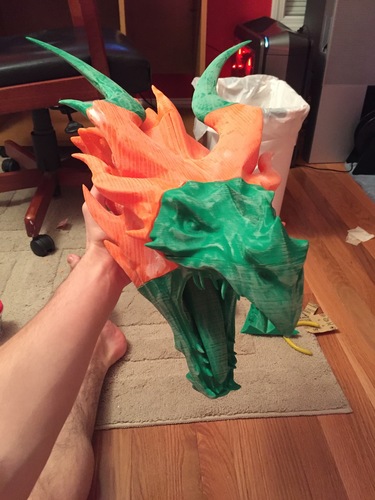 Low-Medium Poly Alduin from Skyrim 3D Print 6951