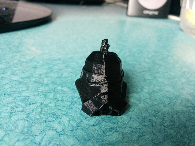 Stormtrooper Head Keychain 3D Print 8422