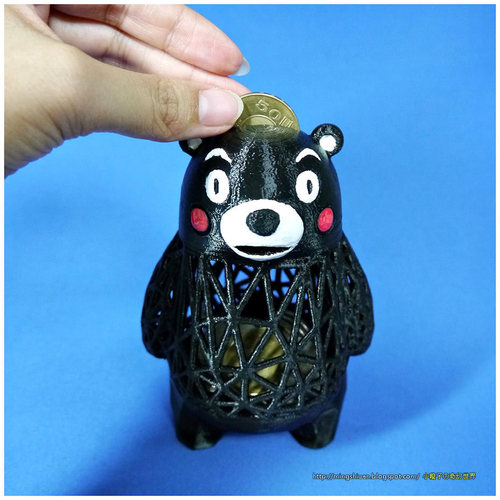 Kumamon (熊本熊 / くまモン) Bank / Pen holder 3D Print 8865