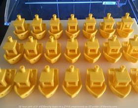 Pin 21  3dbenchy boat 3d printed on zyyx 3d printer plate in one go v01