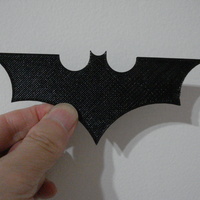 Small Batman Logo-1 3D Printing 9034