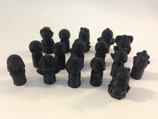 Doctor Who Monster Pawns 3D Print 9209