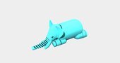 3D Printed Elephant by le FabShop